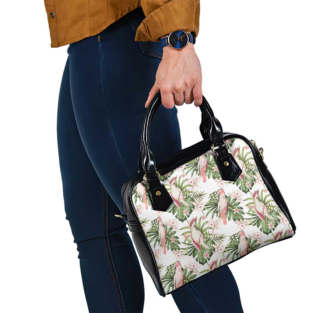 Australia Pink Cockatoo Shoulder Handbag Aussie Orchids - Seamless Pattern