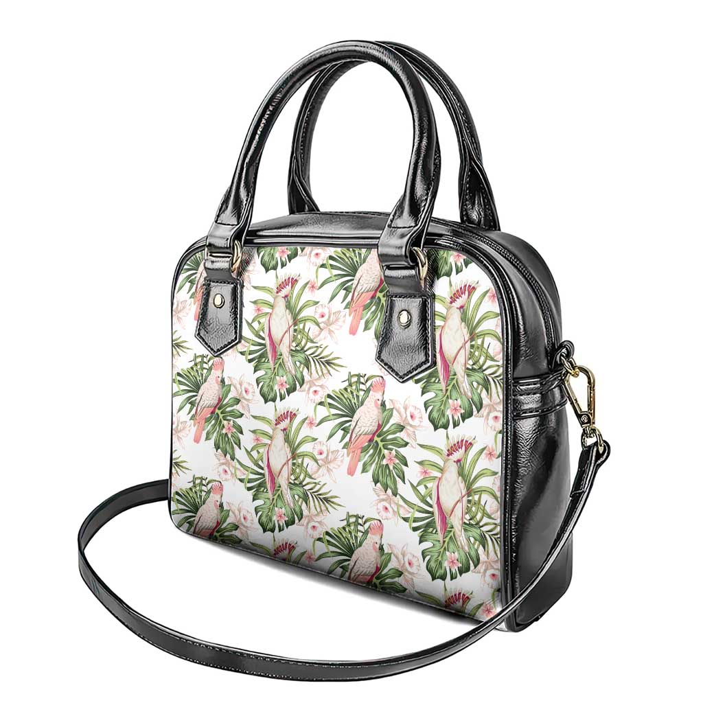Australia Pink Cockatoo Shoulder Handbag Aussie Orchids - Seamless Pattern