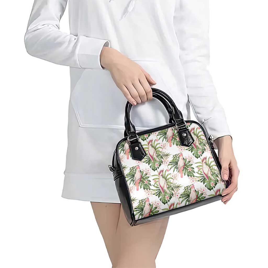Australia Pink Cockatoo Shoulder Handbag Aussie Orchids - Seamless Pattern