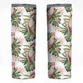 Australia Pink Cockatoo Skinny Tumbler Aussie Orchids - Seamless Pattern