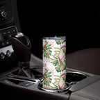 Australia Pink Cockatoo Skinny Tumbler Aussie Orchids - Seamless Pattern