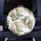 Australia Pink Cockatoo Spare Tire Cover Aussie Orchids - Seamless Pattern