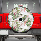 Australia Pink Cockatoo Spare Tire Cover Aussie Orchids - Seamless Pattern