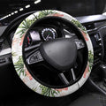 Australia Pink Cockatoo Steering Wheel Cover Aussie Orchids - Seamless Pattern