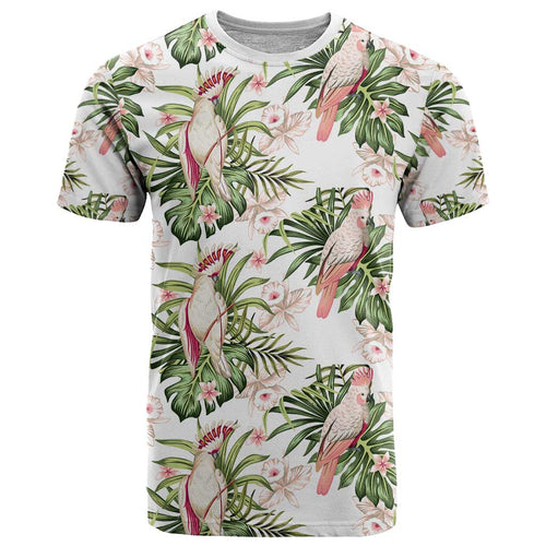 Australia Pink Cockatoo T Shirt Aussie Orchids - Seamless Pattern