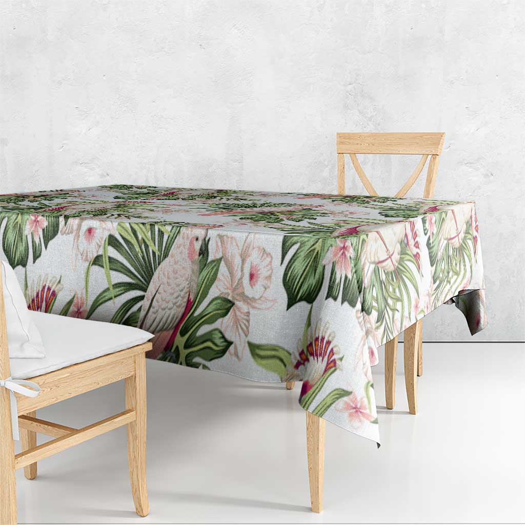 Australia Pink Cockatoo Tablecloth Aussie Orchids - Seamless Pattern
