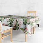 Australia Pink Cockatoo Tablecloth Aussie Orchids - Seamless Pattern