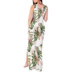Australia Pink Cockatoo Tank Maxi Dress Aussie Orchids - Seamless Pattern