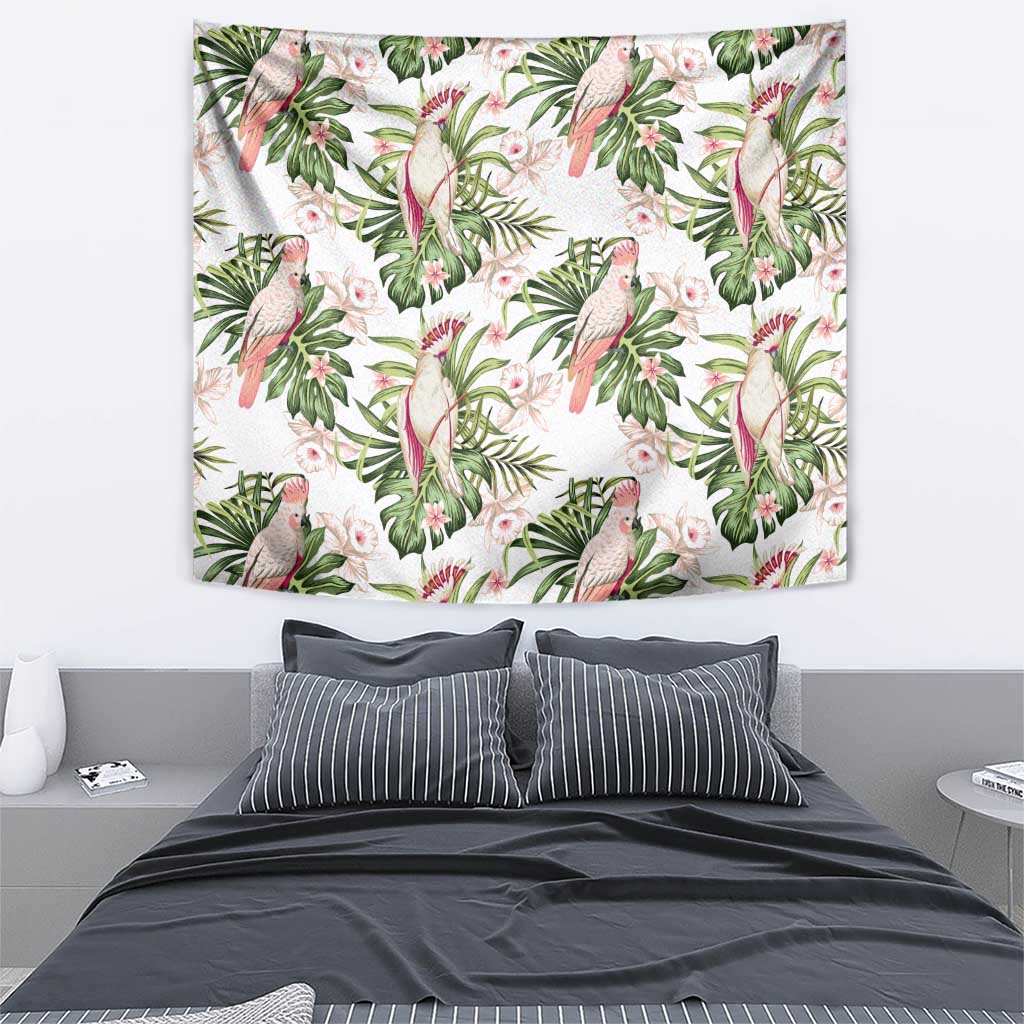 Australia Pink Cockatoo Tapestry Aussie Orchids - Seamless Pattern