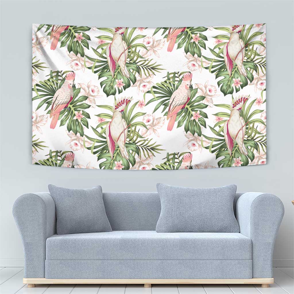 Australia Pink Cockatoo Tapestry Aussie Orchids - Seamless Pattern