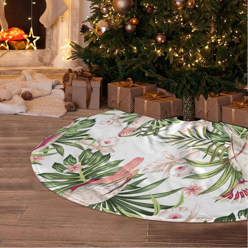 Australia Pink Cockatoo Tree Skirt Aussie Orchids - Seamless Pattern