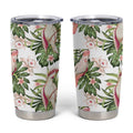 Australia Pink Cockatoo Tumbler Cup Aussie Orchids - Seamless Pattern