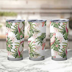 Australia Pink Cockatoo Tumbler Cup Aussie Orchids - Seamless Pattern