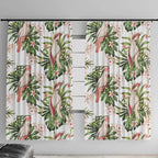 Australia Pink Cockatoo Window Curtain Aussie Orchids - Seamless Pattern
