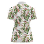 Australia Pink Cockatoo Women Polo Shirt Aussie Orchids - Seamless Pattern