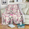 Pink Cockatoo Australia Blanket Tropical Flowers - Seamless Pattern