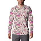 Pink Cockatoo Australia Button Sweatshirt Tropical Flowers - Seamless Pattern