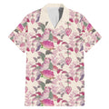 Pink Cockatoo Australia Family Matching Mermaid Dress and Hawaiian Shirt Tropical Flowers - Seamless Pattern