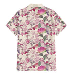 Pink Cockatoo Australia Family Matching Mermaid Dress and Hawaiian Shirt Tropical Flowers - Seamless Pattern