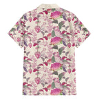 Pink Cockatoo Australia Family Matching Off The Shoulder Long Sleeve Dress and Hawaiian Shirt Tropical Flowers - Seamless Pattern