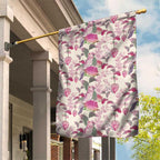 Pink Cockatoo Australia Garden Flag Tropical Flowers - Seamless Pattern