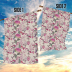 Pink Cockatoo Australia Garden Flag Tropical Flowers - Seamless Pattern