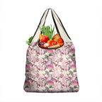 Pink Cockatoo Australia Grocery Bag Tropical Flowers - Seamless Pattern