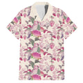 Pink Cockatoo Australia Hawaiian Shirt Tropical Flowers - Seamless Pattern