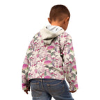 Pink Cockatoo Australia Kid Hoodie Tropical Flowers - Seamless Pattern