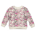 Pink Cockatoo Australia Kid Ugly Christmas Sweater Tropical Flowers - Seamless Pattern