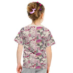 Pink Cockatoo Australia Kid T Shirt Tropical Flowers - Seamless Pattern