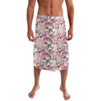 Pink Cockatoo Australia Lavalava Tropical Flowers - Seamless Pattern
