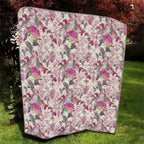 Pink Cockatoo Australia Quilt Tropical Flowers - Seamless Pattern