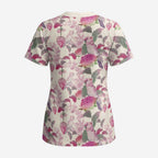Pink Cockatoo Australia Scrub Top Tropical Flowers - Seamless Pattern - Aussie Hoodie