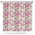 Pink Cockatoo Australia Shower Curtain Tropical Flowers - Seamless Pattern