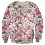 Pink Cockatoo Australia Sweatshirt Tropical Flowers - Seamless Pattern