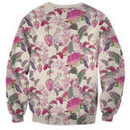 Pink Cockatoo Australia Sweatshirt Tropical Flowers - Seamless Pattern