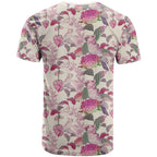 Pink Cockatoo Australia T Shirt Tropical Flowers - Seamless Pattern