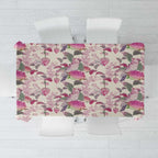 Pink Cockatoo Australia Tablecloth Tropical Flowers - Seamless Pattern