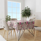 Pink Cockatoo Australia Tablecloth Tropical Flowers - Seamless Pattern