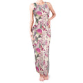 Pink Cockatoo Australia Tank Maxi Dress Tropical Flowers - Seamless Pattern