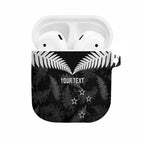Custom New Zealand Silver Fern Football AirPods Case Go Aotearoa Grunge Black - Aussie Hoodie