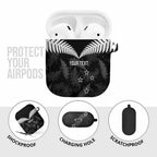 Custom New Zealand Silver Fern Football AirPods Case Go Aotearoa Grunge Black - Aussie Hoodie
