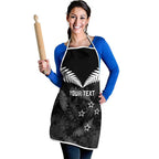 Custom New Zealand Silver Fern Football Apron Go Aotearoa Grunge Black - Aussie Hoodie