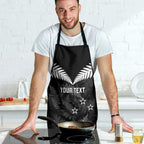 Custom New Zealand Silver Fern Football Apron Go Aotearoa Grunge Black - Aussie Hoodie