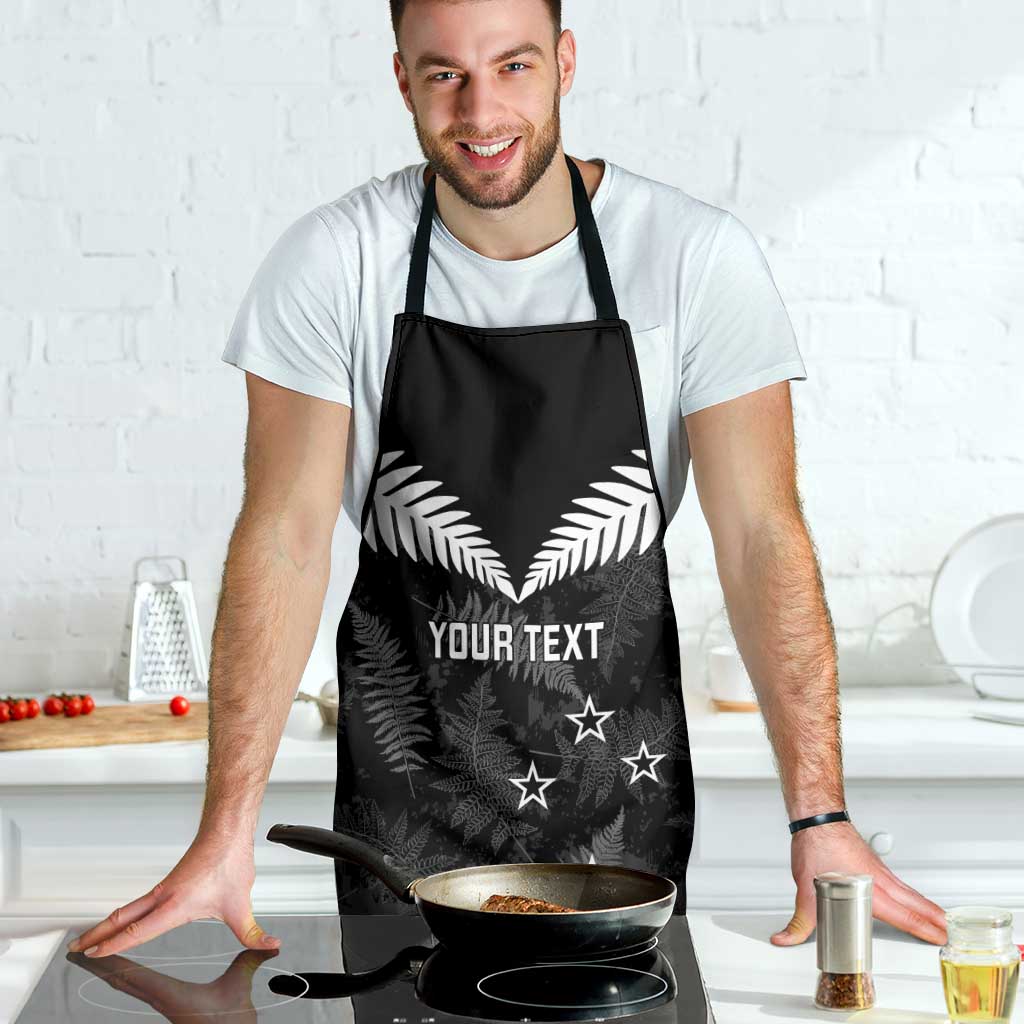 Custom New Zealand Silver Fern Football Apron Go Aotearoa Grunge Black - Aussie Hoodie
