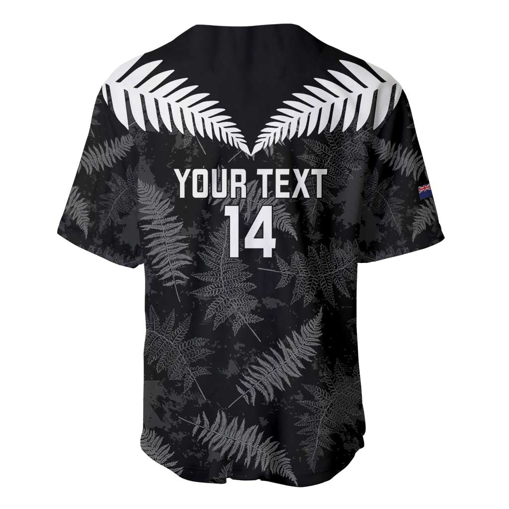 Custom New Zealand Silver Fern Football Baseball Jersey Go Aotearoa Grunge Black - Aussie Hoodie