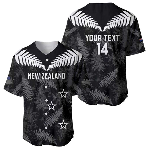 Custom New Zealand Silver Fern Football Baseball Jersey Go Aotearoa Grunge Black - Aussie Hoodie