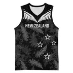 Custom New Zealand Silver Fern Football Basketball Jersey Go Aotearoa Grunge Black - Aussie Hoodie