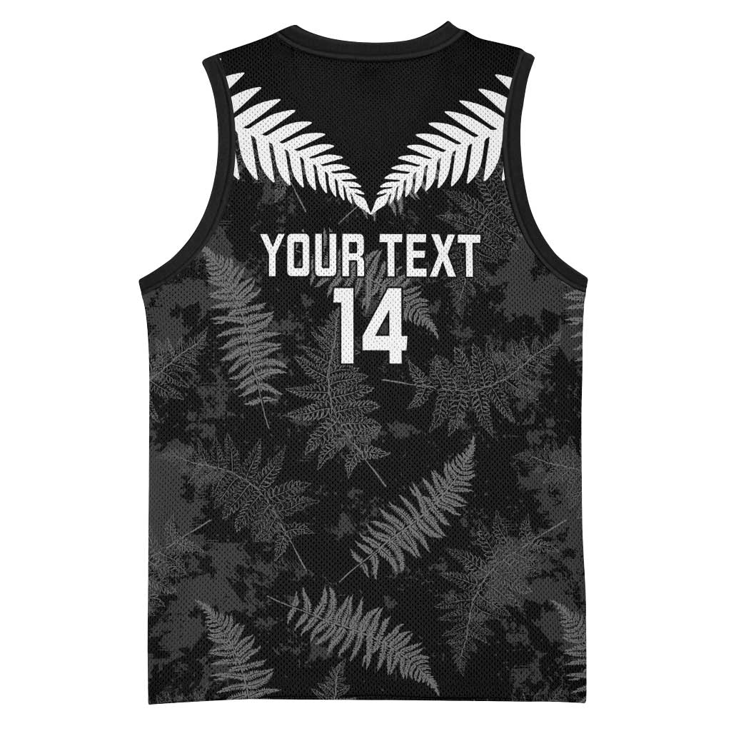 Custom New Zealand Silver Fern Football Basketball Jersey Go Aotearoa Grunge Black - Aussie Hoodie